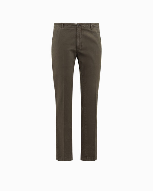 Pantaloni verdi slim fit con tasche, GREEN