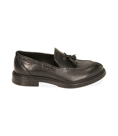 Mocassini neri in pelle con nappina , SALDI, 2053T4304PENERO039, 001 preview