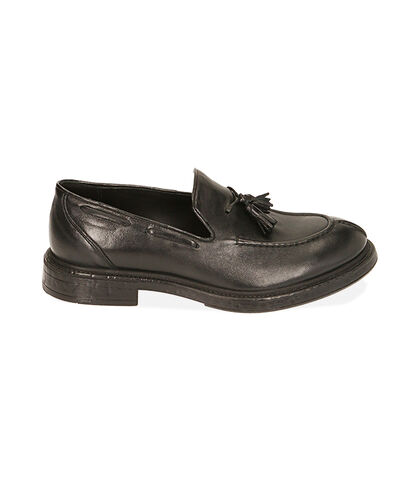 Mocassini neri in pelle con nappina , Special Price, 2053T4304PENERO039, 001