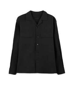 Giacca-camicia in cotone nero da uomo, Valerio 1966, 26Z3T0038CONEROI, 003 preview