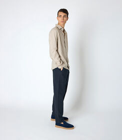 Camicia da uomo in lino beige, Valerio 1966, 25Z3T2302LNBEIG39, 002 preview