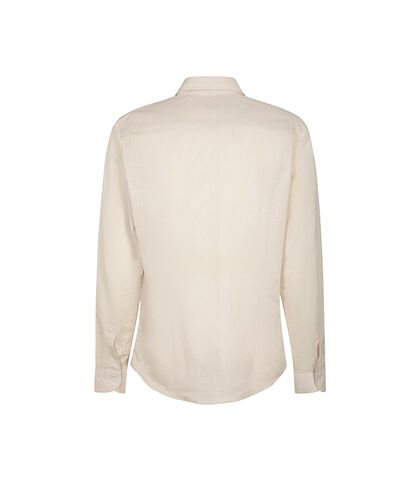 Camicia beige in lino con colletto classico, Valerio 1966, 27Z3T2302LNBEIG38, 002
