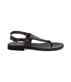 Sandalo infradito da donna in pelle nero, Valerio 1966, 2572T1049PENERO036, 001 preview