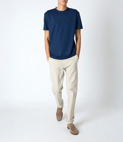 T-shirt da uomo blu notte tinta unita, Valerio 1966, 25N8T0044TSBLUNL, 001 preview