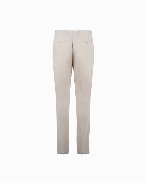 Pantalone da uomo di cotone beige, BEIGE
