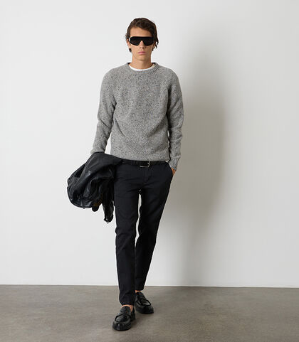 Maglione grigio melange da uomo, Valerio 1966, 26J2T0042TSGRIGI, 002