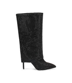 Stivali in microfibra neri con strass neri, Valerio 1966, 2421T2025MPNENE036, 001 preview
