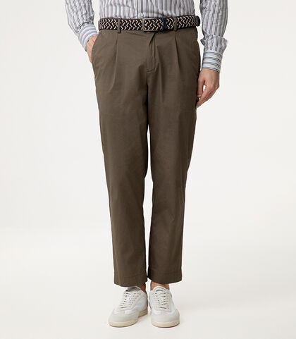 Pantaloni marroni con taglio classico, Valerio 1966, 27J3T6925TSMARR42, 002