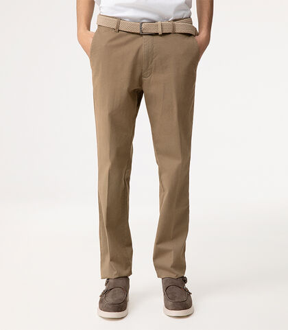 Pantaloni taupe con chiusura classica, Valerio 1966, 2787T4200TSTAUP42, 002