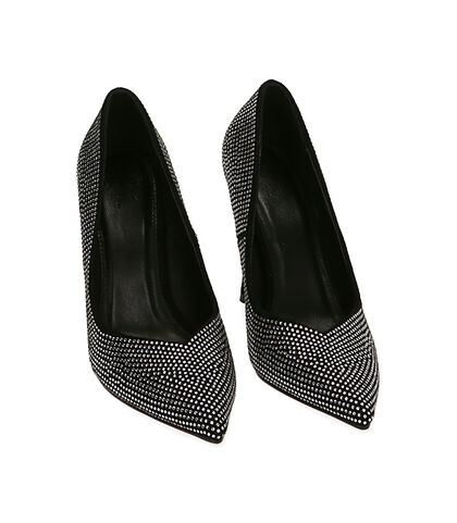 Décolleté nere con strass, tacco 10,5 cm , 2021T6118MPNERO035, 002