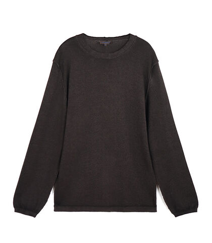 Maglione marrone da uomo in tessuto, Valerio 1966, 26J2T0111TSMARRI, 001