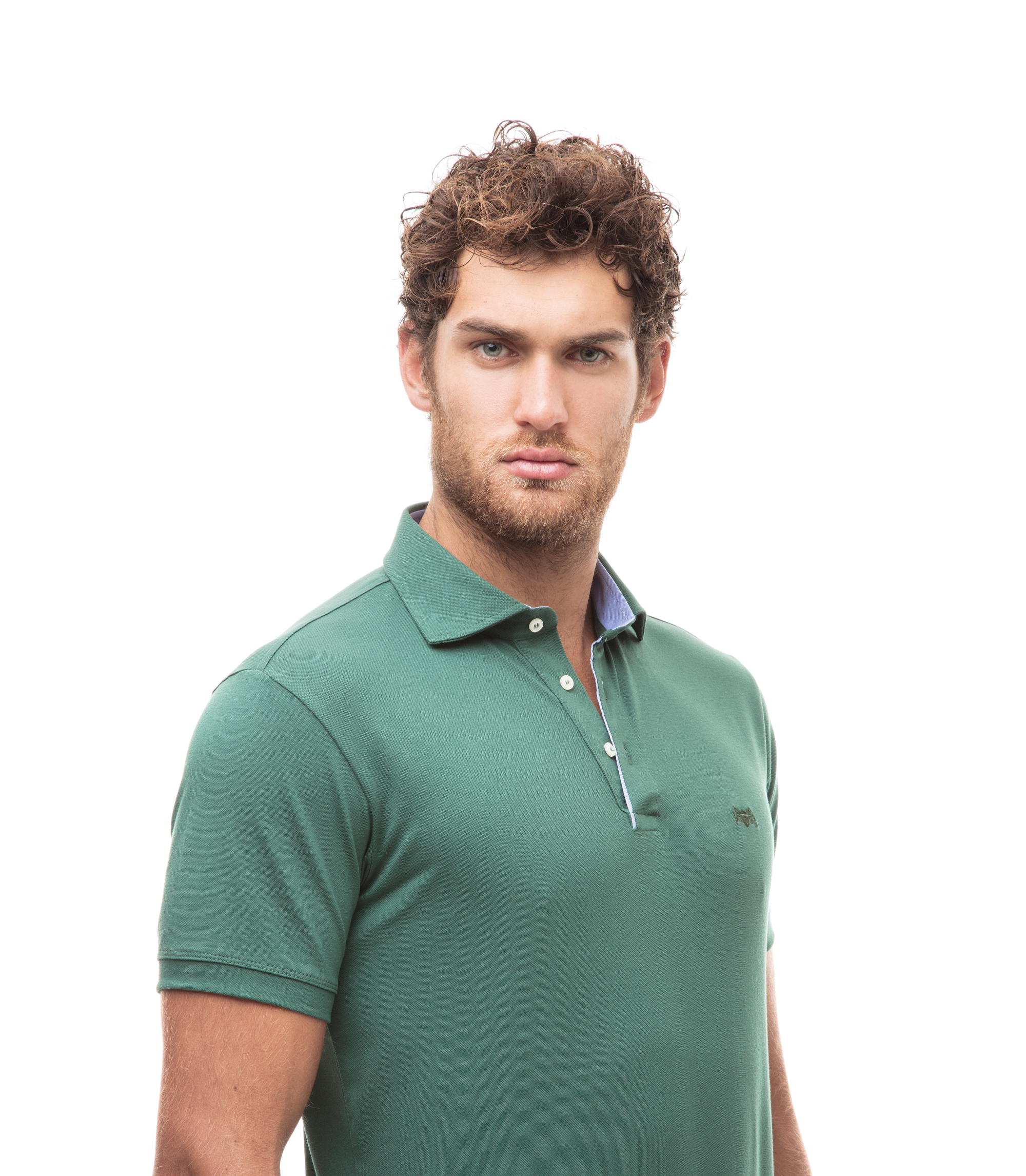 Polo verde in cotone piquet | Valerio 1966