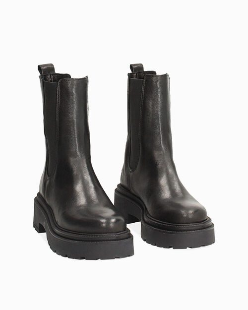 Beatles neri in vera pelle basic, BLACK