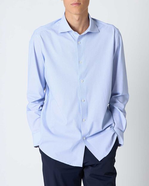 Camicia uomo bianca-azzurro, MULTI-COLOR