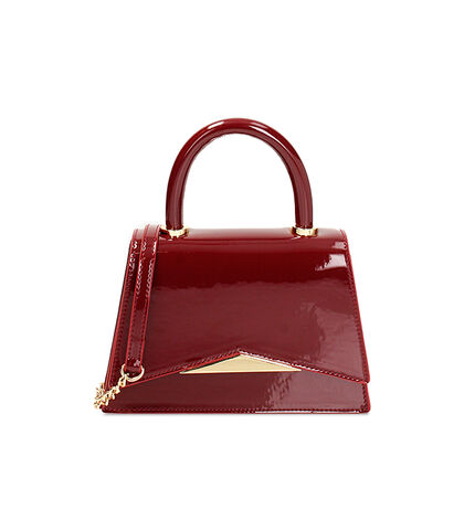 Mini bag da donna in vernice cherry, Valerio 1966, 2551T6176VECHERUNI, 001