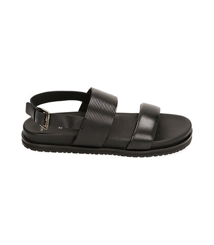 Sandali neri in pelle, Valerio 1966, 2114T5309PENERO039, 001