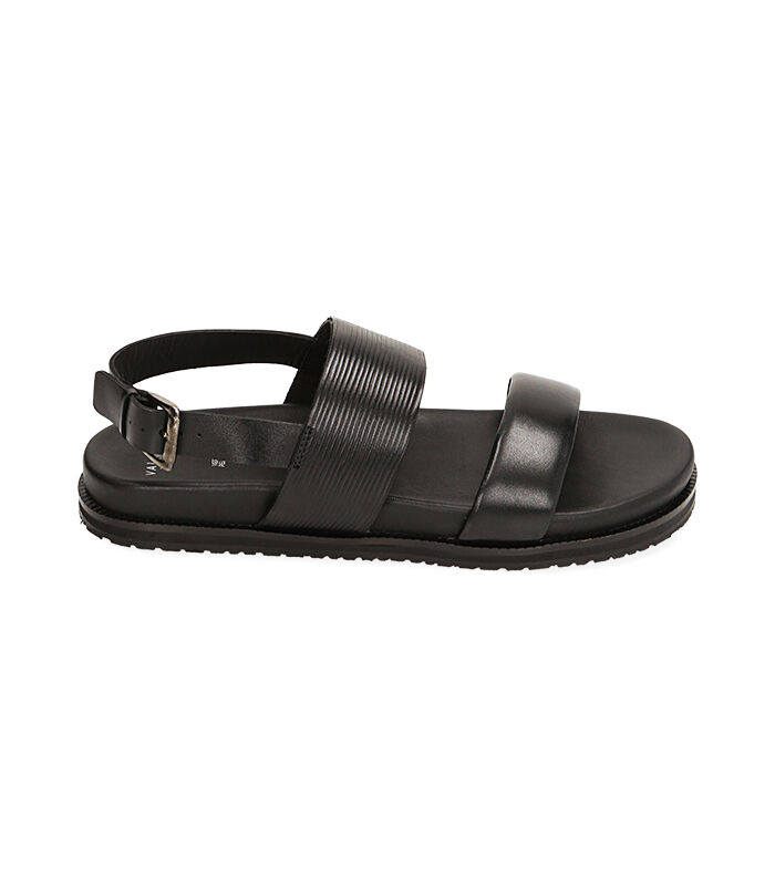 Sandali neri in pelle, Valerio 1966, 2114T5309PENERO042