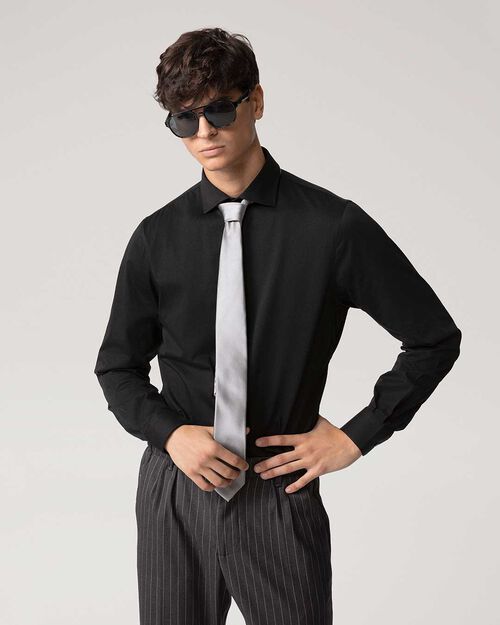 Cravatta grigia eleganza classica, GREY