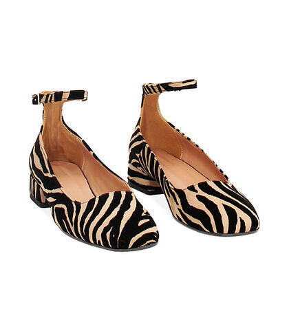 Ballerine in microfibra con stampa animalier, Valerio 1966, 24M8T1513MFLEOP035, 002