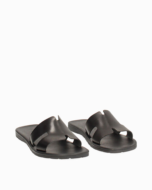 Sandali da uomo in vacchetta neri, BLACK
