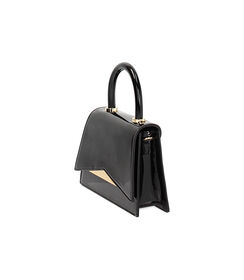 Mini bag da donna in vernice nera, Valerio 1966, 2551T6176VENEROUNI, 003 preview