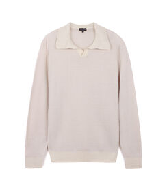 Maglione da uomo in tessuto color panna, Valerio 1966, 26J2T0021TSPANNL, 001 preview