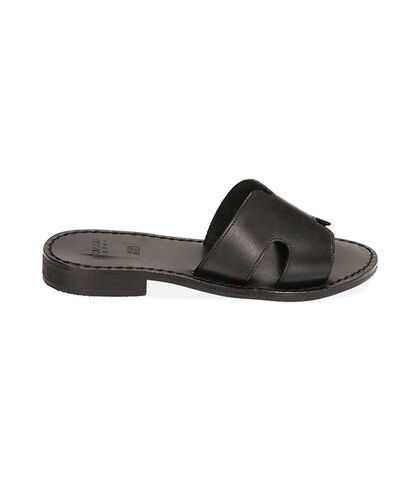 Ciabatte nere in pelle, Valerio 1966, 21B8T4003PENERO035, 001