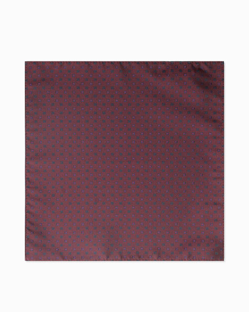 Pochette bordeaux con motivi geometrici