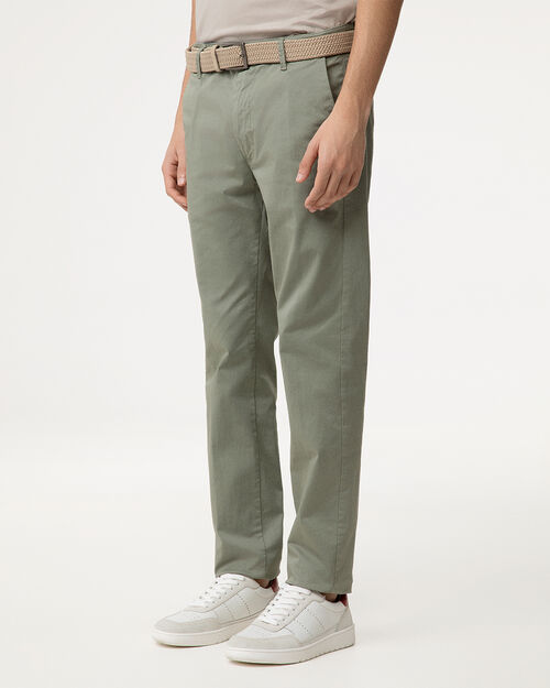 Pantaloni verde-salvia con fit slim, MULTI COLOR