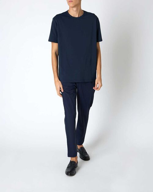 T-shirt da uomo stretch blu, BLUE