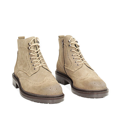 Polacchino di camoscio beige, Valerio 1966, 24N4T4204CMBEIG039, 002