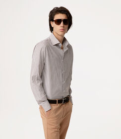 Camicia marrone a righe verticali, Valerio 1966, 27Z3T0019COMARR41, 002 preview