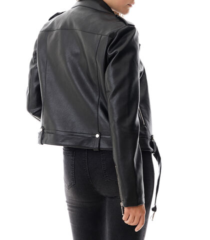 Biker jacket nera , Valerio 1966, 2065T0731EPNERO3XL, 002