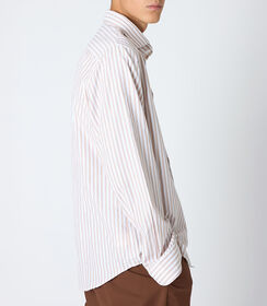 Camicia uomo riga larga beige-bianca, Valerio 1966, 25Z3T5050COBEBI45, 002 preview