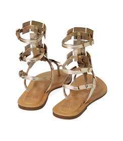 Sandali lace-up oro in pelle, Valerio 1966, 19A9T7838PEOROG035, 003 preview