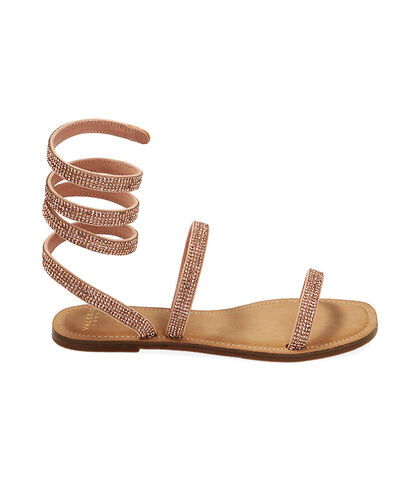 Sandali nude in microfibra, Valerio 1966, 2149T6601MFNUDE035, 001