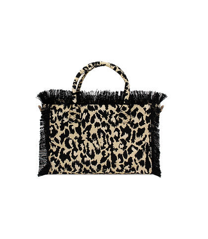 Mini bag da donna in tessuto leopard, Valerio 1966, 2523T4536TSLEOPUNI, 001