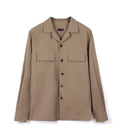 Camicia-giacca beige in cotone da uomo, Valerio 1966, 26Z3T0091COBEIGL, 003 preview