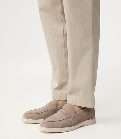 Mocassino beige in camoscio, Valerio 1966, 27Z1T6106CMBEIG039, 002