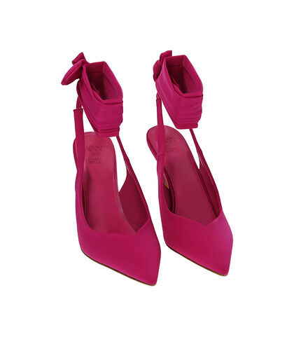 Décolleté lace-up fucsia, tacco 9,5 cm, Nuova Collezione, 2121T6316LYFUCS035, 002