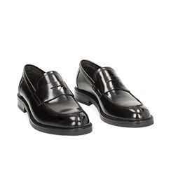 Mocassino nero in pelle abrasivata, Valerio 1966, 24N4T6507APNERO039, 002 preview