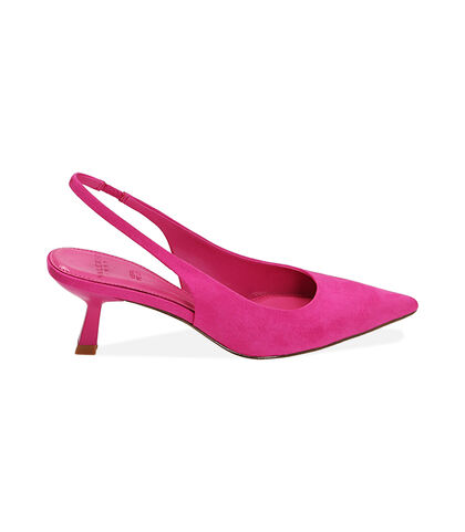 Décolleté fucsia in microfibra, tacco 6 cm, 2121T1502MFFUCS035, 001