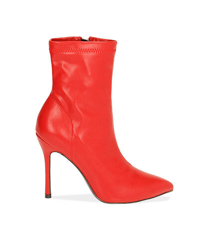 Ankle boots rosso, tacco 11 cm , SCARPE DONNA, 1821T8630EPROSS035, 001
