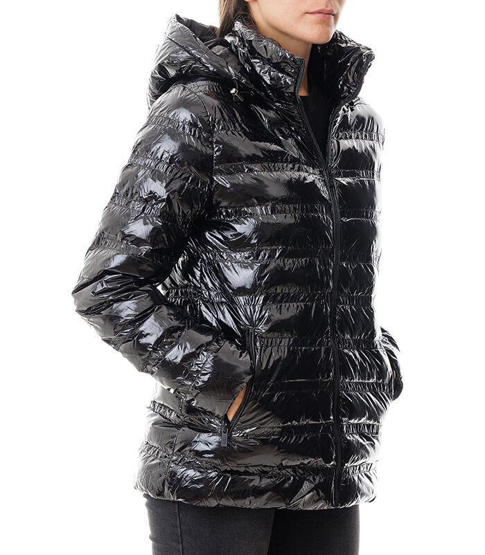 Piumino donna deals nero cappuccio