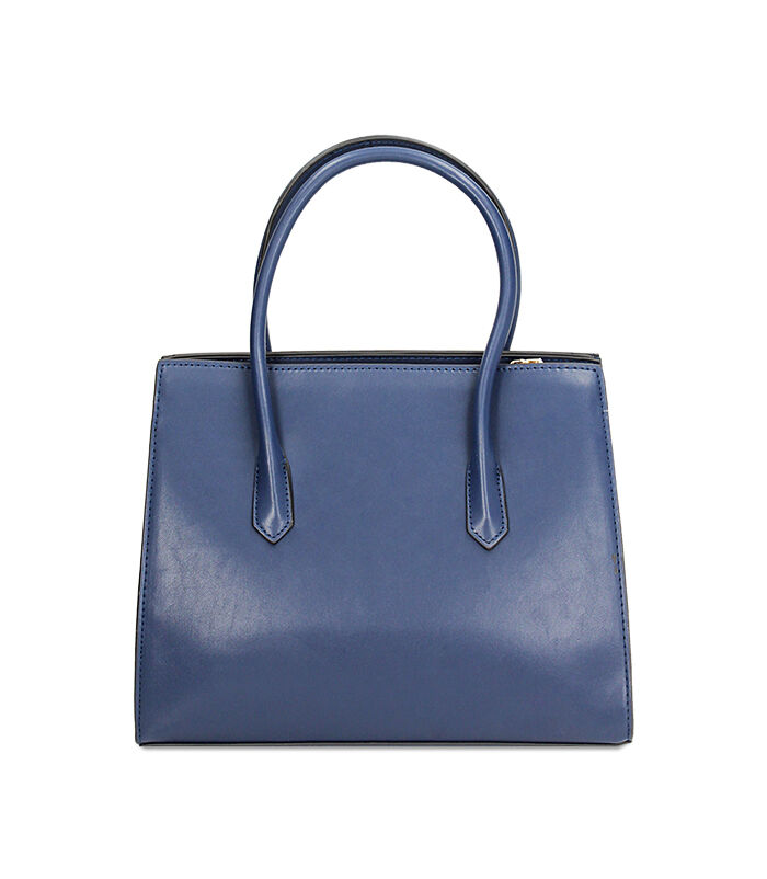 Borsa a mano blu rigida