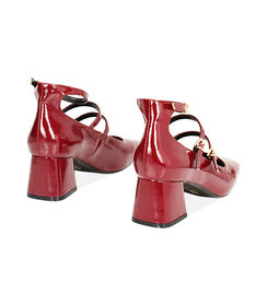 Décolleté bordeaux in naplak, tacco largo 6 cm, Valerio 1966, 2449T1307NPBORD036, 003 preview