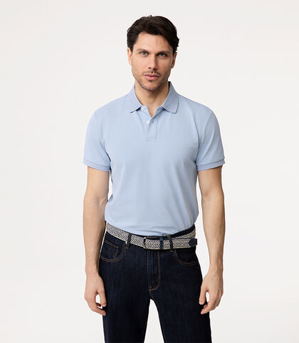 Polo celeste classica con dettagli eleganti, Valerio 1966, 2779T2118TSCELEI, 002