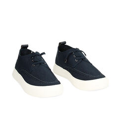 Sneakers blu in tessuto, Valerio 1966, 23R9T1005TSBLUE040, 002 preview