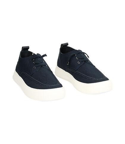 Sneakers blu in tessuto, Valerio 1966, 23R9T1005TSBLUE039, 002