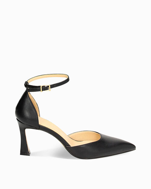 D&eacute;collet&eacute; Open Shank nere, tacco 7,5 cm, BLACK